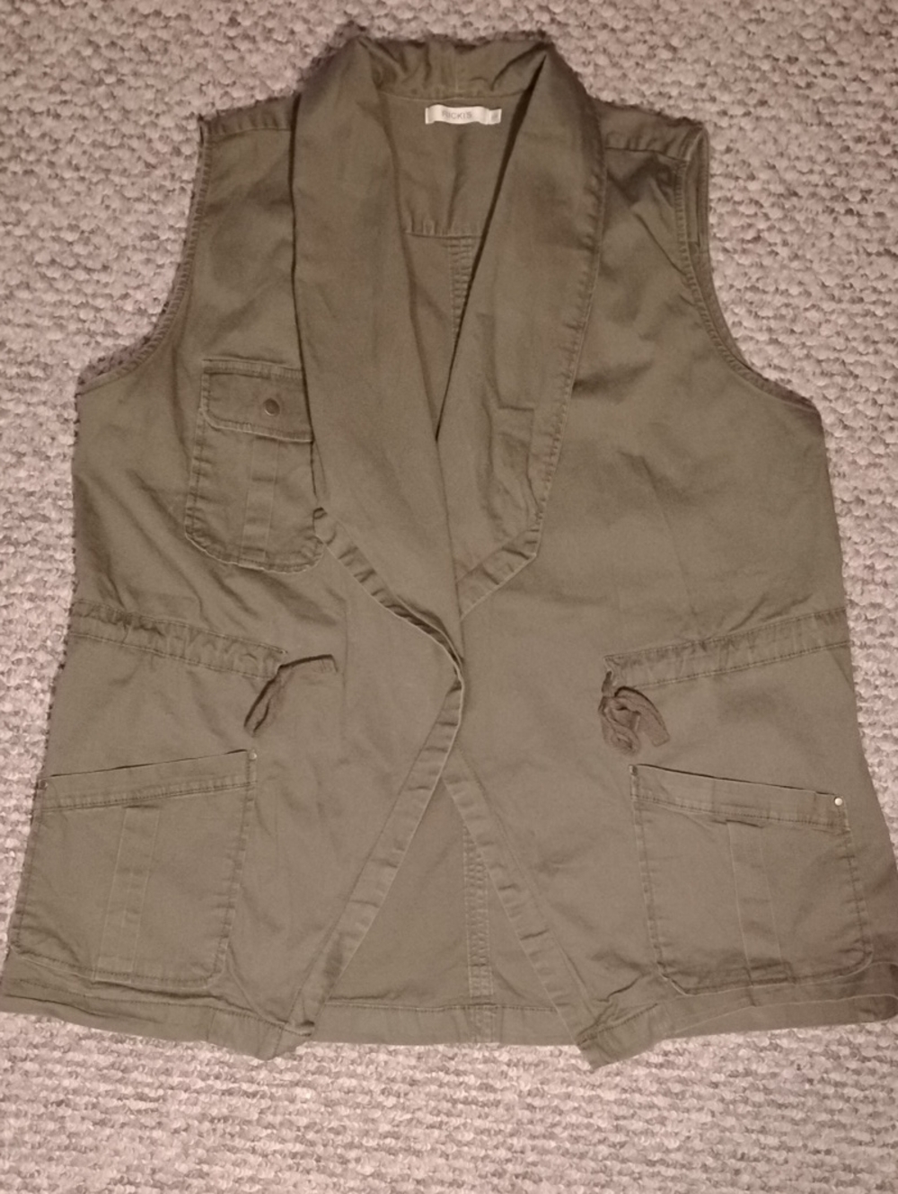 Ricki's Olive Utility Vest with Front Pockets